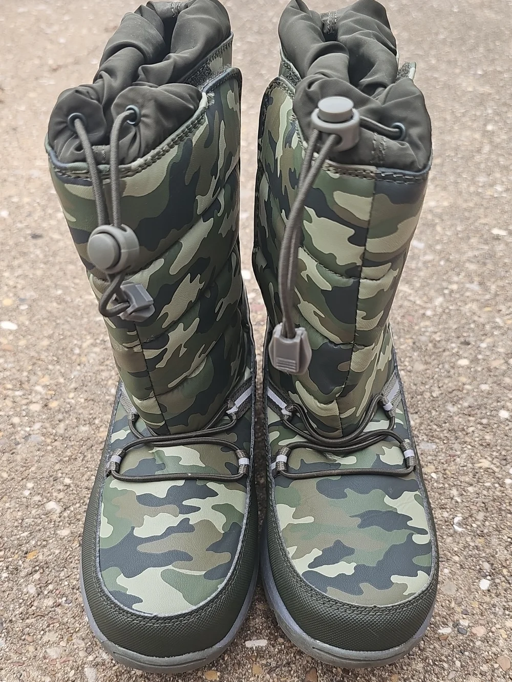 Lands' End Snow Flurry Camo Pattern Winter Snow Boots Youth Kids 2